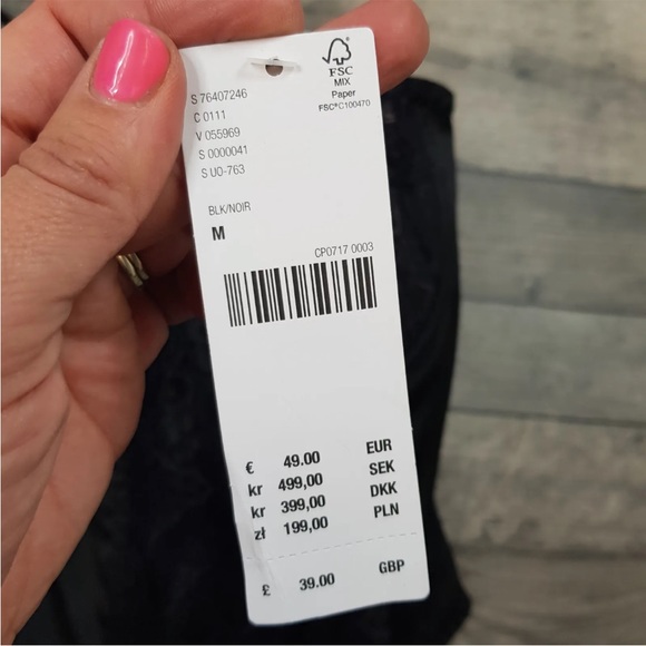 Urban Outfitters Ava Lace Corset Basque Medium 12 14 Black Underwired Top BNWT - Picture 6 of 10